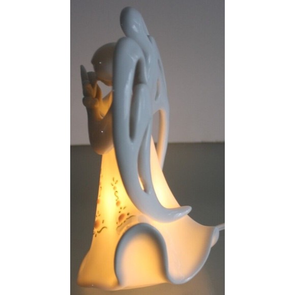 Appletree Design Porcelain Heaven & Earth Peaceful Angel Nightlight 7" /62" Cord - Picture 4 of 7